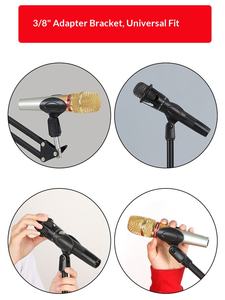 ハンドヘルド調整可能なマイク U 字型クリップヘッド歌唱サポート固定クリップスタンドプロフェッショナルカラオケ会議スピーチマイク - Product Image 4