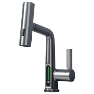 Цифровой смеситель для ванной с выдвижным распылителем - Product Image 1