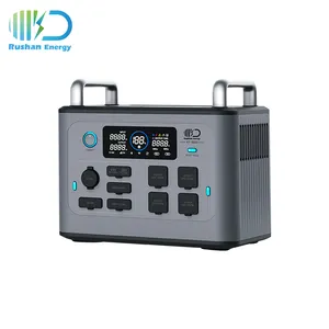 Rushan High Quality Emergency Charging Solar Generator 1500W LiFePO4 Battery Portable Power Station
