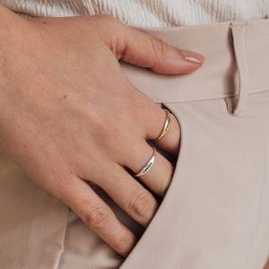 Modische Personalisierte Namensringe aus Edelstahl Goldplattiert – Verlobungsringe für Damen und Schmuck - Product Image 4