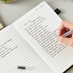 Stylo neutre givré promotionnel bon marché marqueur de signature <span class=keywords><strong>aiguille</strong></span> de papeterie d'étudiant 0.5mm stylo d'examen de bureau noir Transparent - Product Image 3