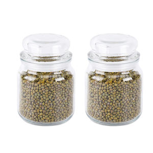 Frascos de Vidrio Herméticos Transparentes Redondos de 120ml, 200ml, 500ml y 650ml para Almacenamiento de Alimentos Secos, Nueces, Café, con Tapa de Vidrio, Venta al Por Mayor - Product Image 5