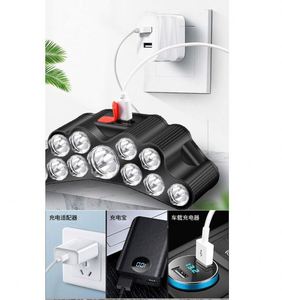 Lampe frontale LED pour la pêche nocturne en extérieur, lampe minière étanche rechargeable à forte luminosité - Product Image 3