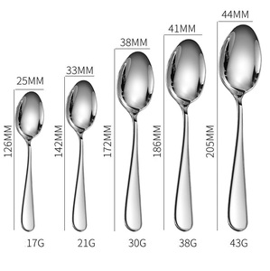 Biểu Tượng Tùy Chỉnh Cấp Thực Phẩm Ăn Muỗng Thép Không Gỉ Kích Thước Khác Nhau Dài Xử Lý Bạc Muỗng Cho Cà Phê Món Tráng Miệng - Product Image 2