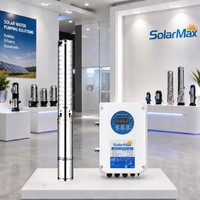 Pompe solaire 1100W de marque SolarMax Sénégal pour l'agriculture, débit 8,0m³/h, irrigation basse tension, pompe à eau solaire 80m