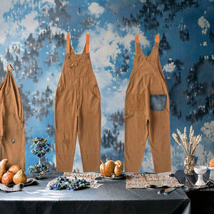 Combinaison de travail Tide Brand pour hommes et femmes, printemps-automne, décontractée, anti-plis, unisexe, avec bretelles - Product Image 3