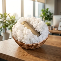 Fibre de polyester creuse conjuguée 100 % recyclée, matériau de rembourrage, matière première textile