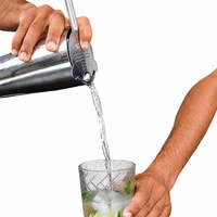 Juego de Coladores de Cóctel de Acero Inoxidable Pulido, 5 Piezas, Herramientas de Bar con Colador Julep Hawthorne de Malla Fina y Jigger para Bar en Casa