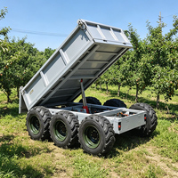 Nouveau Transporteur Électrique Télécommandé pour Terres Agricoles, Vergers et Chantiers de Construction, 8x8, 1500 kg, Chariot de Manutention de Matériaux Agricoles