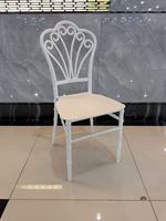 Chaises de banquet rondes Phoenix Chiavari en PP, blanches transparentes, pour événements, mariages, salon, appartement, hôpital, parc