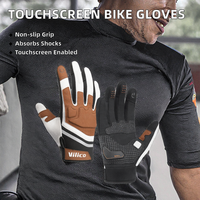 Gants de course tactiles à doigts complets pour le cyclisme et la moto, avec coussinets en gel SBR antidérapants, pour vélo de route et VTT