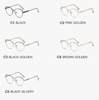 Lunettes anti-lumière bleue photochromiques pour femmes, monture en métal tendance, lunettes d'ordinateur, verres à changement de couleur UV400, lunettes simples