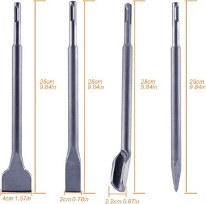 Pexmientas SDS cộng với bê tông tường sàn tác động búa bê tông công cụ rộng đục góc cong bê tông gạch loại bỏ đục - Product Image 5