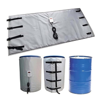 Chauffe-cuve électrique 200L 2000W avec isolation en caoutchouc silicone et thermostat pour fûts d'huile et équipements de chauffage IBC
