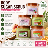 Gommage corporel à la papaye et à la noix de coco enrichi en vitamine C, nettoyant visage au café et à l'avocat, parfum fruité, éclaircissant et illuminateur, gommage aux fruits