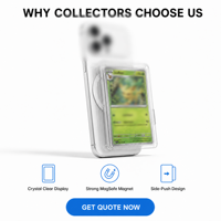 Étui de protection transparent, moderne et flexible pour téléphone portable, grande capacité, avec porte-cartes de collection et couvercle de présentation
