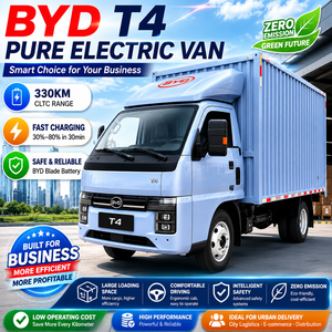 <span class=keywords><strong>Camion</strong></span> de livraison urbain 100% électrique BYD T4, batterie Blade de 62,3 kWh, autonomie CLTC de 330 km, caisse de chargement de 15 m³, fourgonnette utilitaire légère électrique - Product Image 1