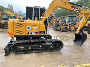 Mini-excavatrice hydraulique sur chenilles SANY SY75C de 7 tonnes d'occasion de haute qualité avec moteur ISUZU en vente - Product Image 2