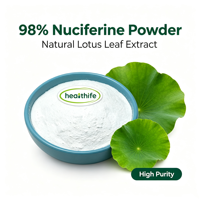 Poudre d'extrait de feuille de lotus en gros CAS 475-83-2 Alcaloïde de feuille de lotus 98% Nuciférine