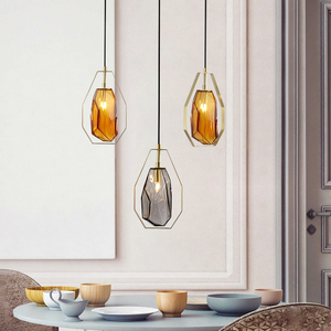 Nuevo diseño de fábrica precio al por mayor de vidrio colgante luces candelabro de cristal para comedor casa - Product Image 1