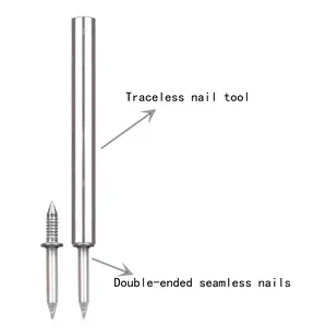 ธุรกิจที่ชัดเจนคุณภาพดีสไตล์ใหม่เหล็กสองหัวเล็บ Traceless ธรรมดาสําหรับอุปกรณ์ตกแต่งเล็บหัวดูเพล็กซ์