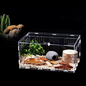 Gros <span class=keywords><strong>Reptile</strong></span> Terrarium Tarantule Enclos Acrylique Grande Alimentation Tarantule Habitat Boîte <span class=keywords><strong>pour</strong></span> Petits Animaux Insectes - Product Image 4