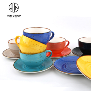 Café bar luz blanca de sopa de cerámica tazas con mango a granel barato tazas de cerámica - Product Image 6