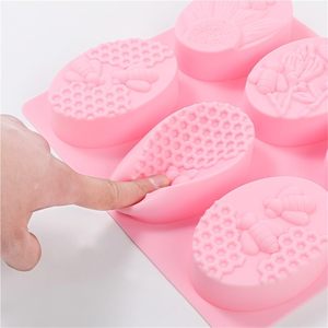 Easy to Demoulding Large 6 Cavity Rectangular Silicone <b>Soap</b> <b>Mold</b> LFGB Non Stick Custom Silicone <b>Soap</b> <b>Molds</b> - Product Image 4