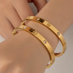 Brazalete de Acero Inoxidable SZ259 para Mujer, Hipoalergénico, Moderno, Minimalista, Joyería de Pulsera, Regalo - Product Image 4