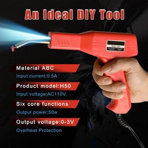 New 50W LED Plastic Weld Gun Portable Plastic <b>Welding</b> Repair <b>Kit</b> Car Bumper Welder Machine 200Pcs Staples - Product Image 2