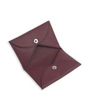 Dompet Kulit Asli Mewah dengan Kancing Lipat, Tempat Kartu Identitas, Kartu Nama, Uang Tunai, Logo Kustom, dan Kantong Koin untuk Wanita, Ringan, Tempat Kartu Kredit
