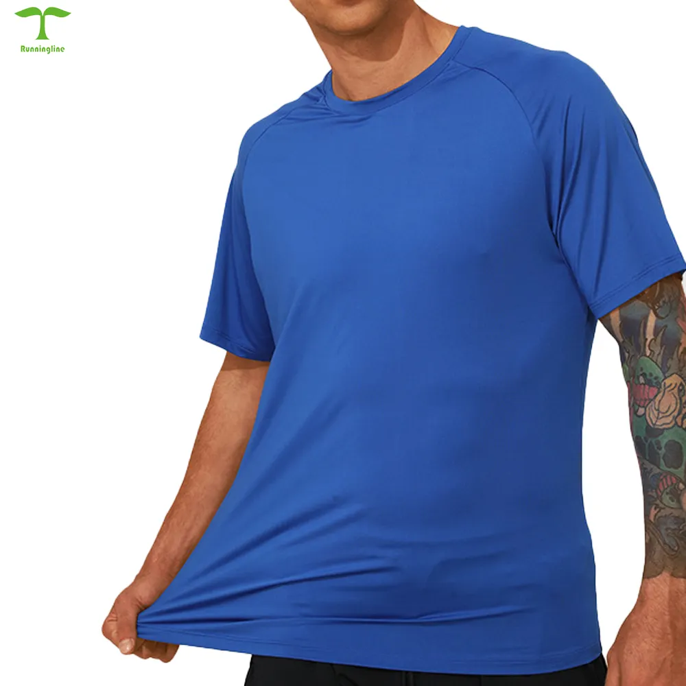 Magliette sportive con abbigliamento Fitness su misura da uomo in forma rapida e ad asciugatura muscolare da allenamento per allenamento e T-shirt da uomo