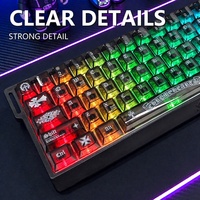 [PC for Transparent Keycaps] Cross-border Bestsellerfully Translucent Mechanical Keyboard Keycaps Made China Blister