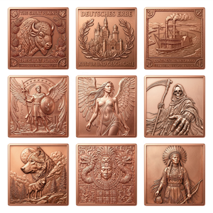 Lingotto da Collezione Angel Woman 5 oz in Rame Puro 999, Barra Quadrata con Dea Alata in Rilievo 3D, Vendita all'Ingrosso - Product Image 3