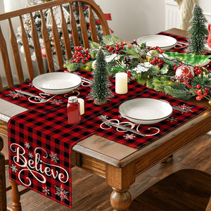 4pcs Christmas Plaid Dining Table & Kitchen Décor Holiday <b>Placemats</b> Heat Resistant Mats Christmas Tree Collection <b>Placemat</b> - Product Image 2