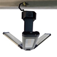 Lampe de travail LED télescopique sur trépied avec base magnétique, projecteur portable réglable pour la construction et la réparation en atelier