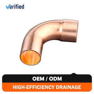 Coude en cuivre lisse à 90 degrés CxF certifié EN 1254-1 pour systèmes de plomberie, réfrigération, gaz et conduites <span class=keywords><strong>d</strong></span>'<span class=keywords><strong>eau</strong></span> <span class=keywords><strong>potable</strong></span> - Vente directe usine - Product Image 2