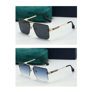 Gafas de <span class=keywords><strong>Sol</strong></span> de Alta Calidad, Marca de Moda de Lujo, Montura Metálica, Logotipo Personalizado, Corte para Mujer y Hombre, Protección UV 2025 - Product Image 3