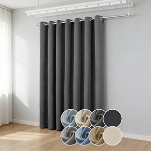 ผ้าม่านหน้าต่างแบบกันแสง ทอหนา สไตล์ยุโรปและอเมริกา พร้อมห่วงตาไก่ สำหรับโรงแรม ผลิตจากโพลีเอสเตอร์ 100% ยี่ห้อ <span class=keywords><strong>YOBAI</strong></span> - Product Image 1