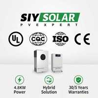 Système solaire hybride monophasé 120V 240V 12KW 12000W, kit de solution personnalisée directe usine pour stockage d'énergie, norme américaine