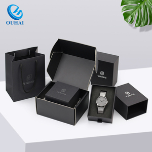 Caja deslizante de embalaje de reloj de lujo personalizada Oem o Odm caja de cajón de embalaje de regalo rígido de cartón con almohada - Product Image 6