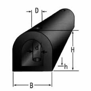 Parabordo in Gomma Tipo D per Imbarcazioni Marine, Protezione per Bordo e Sponda di Navi e Pontili - Product Image 4
