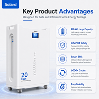 Système solaire hors réseau avec moniteur WiFi intelligent, 8000 cycles, BMS intelligent avancé, batterie de stockage LiFePO4 empilable à longue durée de vie