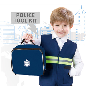 Costume de police Bemy Toy inclus gilet réfléchissant, sac, talkie-walkie B/O, insigne, menottes, sifflet et ensemble de police - Product Image 2