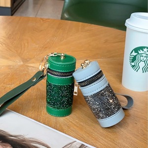Étui de luxe pour <span class=keywords><strong>mini</strong></span>-rouge à lèvres avec porte-clés en cuir PU et alliage, support de rangement pour maquillage pour filles, organisateur de voyage, rangement pour brillant à lèvres - Product Image 4