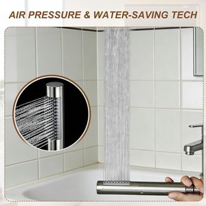 304 Stainless Steel Modern Cylindrical Pressurized Black Handheld Rain <b>Shower</b> Head <b>Hand</b> Spray for Bathroom Wall Mounting 3-Year - Product Image 5