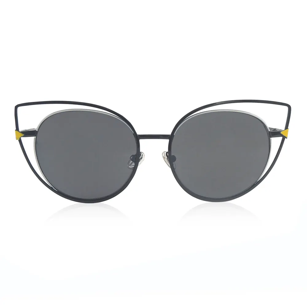Benyi Wholesale Fashion 2022 Women Metal Cat Eye Designer Sunglasses Sun Glasses Superelastic Stainless Steel Sunglasses UV400