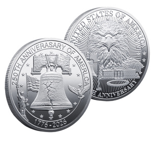 Памятная монета Stock Craft USA к 250-летию (1776-2026), 4 стиля, цветная/гладкая, металлический сувенир для декора дома и подарков - Product Image 6