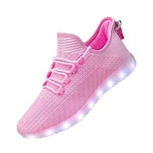 รองเท้าตาข่ายทรงสี่เหลี่ยม, รองเท้าเปล่งแสง LED, รองเท้าเรืองแสง, รองเท้ามะพร้าว, ไฟหลากสี, รองเท้ากีฬาอเนกประสงค์ - Product Image 4