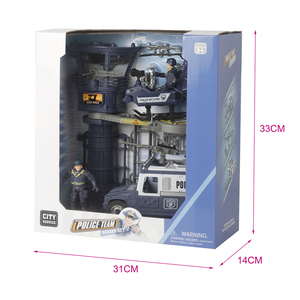 Đồ Chơi Cảnh Sát Bộ Đồ Chơi Giả Vờ Với Tháp Canh, Đồ Chơi Xe Cảnh Sát, Máy Bay Trực Thăng Mini Máy Bay Phản Lực Khoa Học Viễn Tưởng Tượng Mô Hình Đồ Chơi Cảnh Sát Nam - Product Image 2